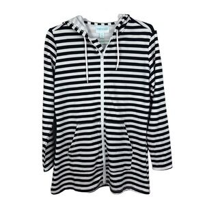 Caya Costa Stripped Hooded Full Zip Jacket UV Protection